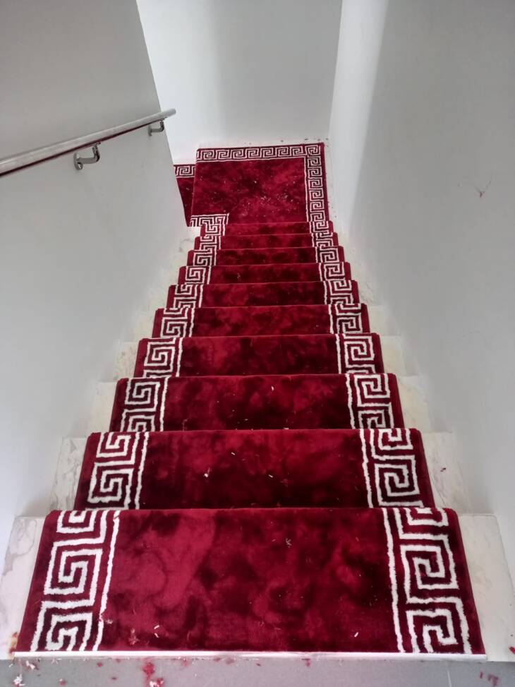 Red Stair Wall to Wall Carpet